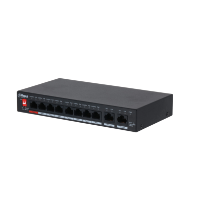 10-Port Unmanaged Desktop Switch with 8 Port PoE