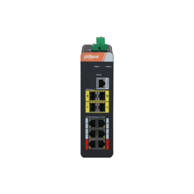 10-Port Gigabit Industrial Swicth with 6-Port Gigabit PoE (Managed)