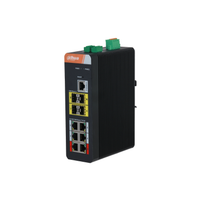 10-Port Gigabit Industrial Swicth with 6-Port Gigabit PoE (Managed)