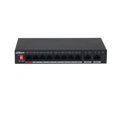 10-Port Unmanaged Desktop Switch with 8 Port PoE