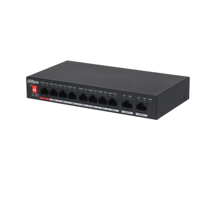 10-Port Unmanaged Desktop Switch with 8 Port PoE