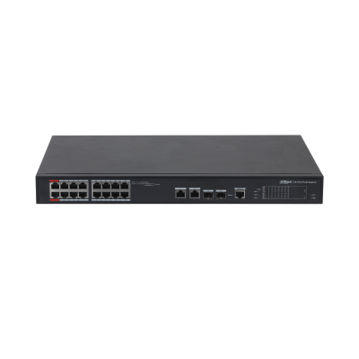 16-port 100 Mbps + 2-port Gigabit Managed PoE Switch