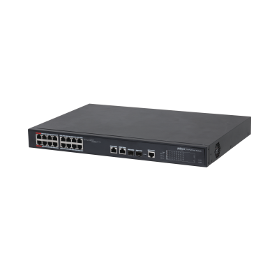 16-port 100 Mbps + 2-port Gigabit Managed PoE Switch
