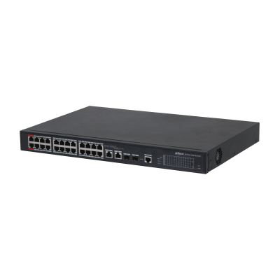 24-port 100 Mbps + 2-port Gigabit Managed PoE Switch