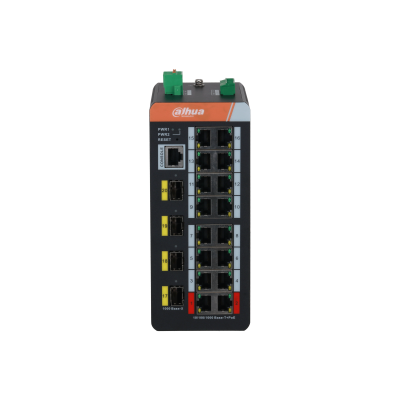 20-Port Managed Industrial Gigabit Switch with 16-Port PoE(Managed)