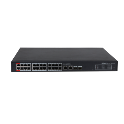 28-Port Unmanaged Gigabit Switch with 24-Port PoE
