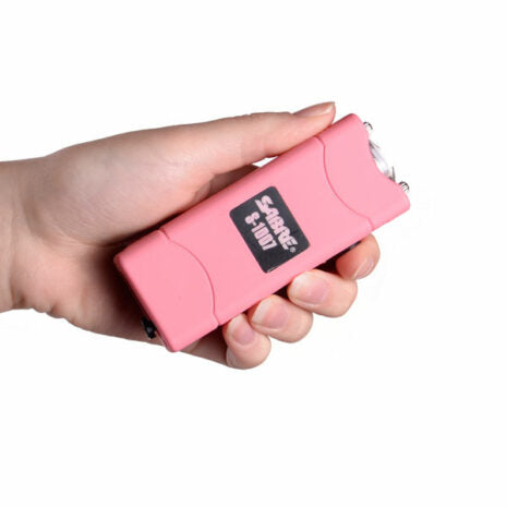 SABRE 2-IN-1 STUN GUN WITH FLASHLIGHT & BELT HOLSTER, 2.762 MICROCOULOMBS (ΜC) CHARGE, 120 LUMENS PINK