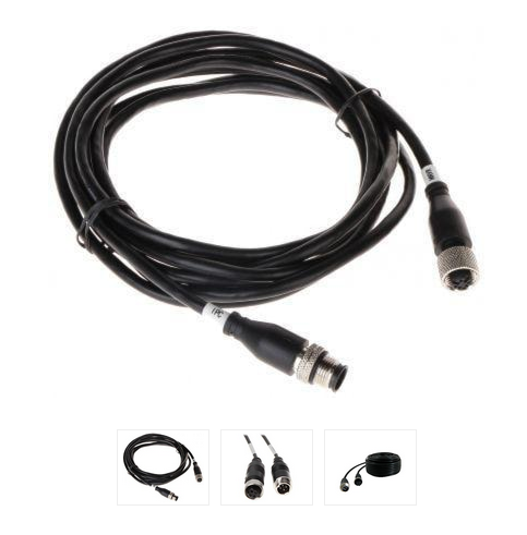 DAHUA MC-AF4-AM4-18 18m M12 A-Code 4-Pin Aviation HDCVI Cable, Black