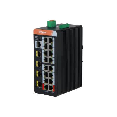 20-Port Managed Industrial Gigabit Switch with 16-Port PoE(Managed)