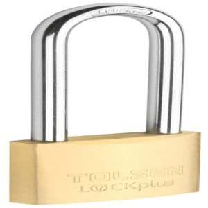 TOL55109 - Brass padlock with long shackle (INDUSTRIAL)