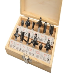 TOL75680 - 12PCS CARBIDE ROUTER BITS SET