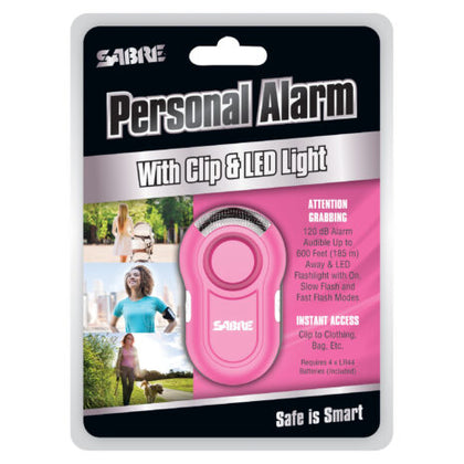 PERSONAL ALARM WITH LED LIGHT – PINK